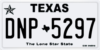 TX license plate DNP5297