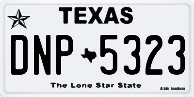 TX license plate DNP5323