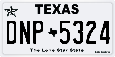 TX license plate DNP5324