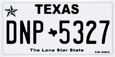TX license plate DNP5327