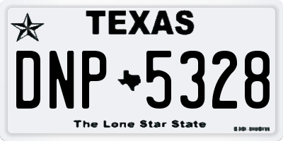 TX license plate DNP5328