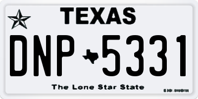 TX license plate DNP5331