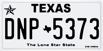 TX license plate DNP5373