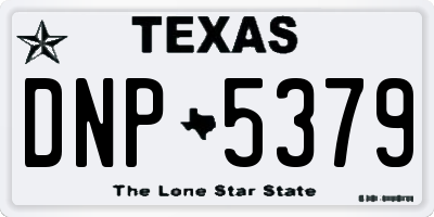 TX license plate DNP5379