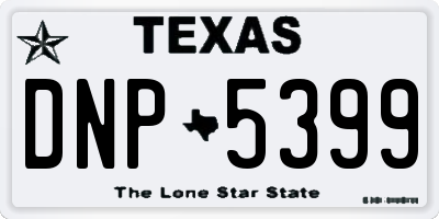 TX license plate DNP5399