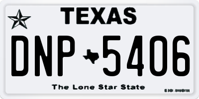 TX license plate DNP5406