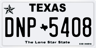 TX license plate DNP5408