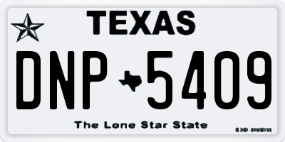 TX license plate DNP5409