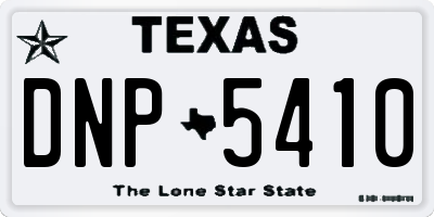 TX license plate DNP5410
