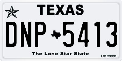 TX license plate DNP5413