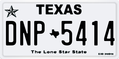 TX license plate DNP5414