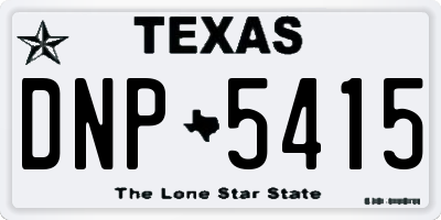 TX license plate DNP5415