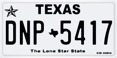 TX license plate DNP5417