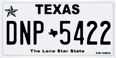 TX license plate DNP5422