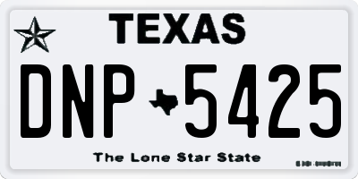 TX license plate DNP5425