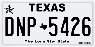 TX license plate DNP5426