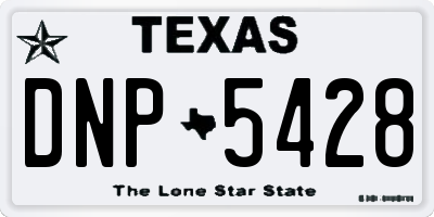 TX license plate DNP5428