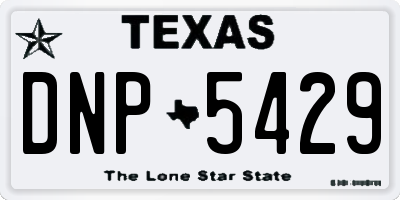TX license plate DNP5429