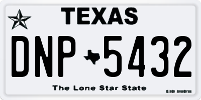 TX license plate DNP5432