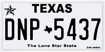 TX license plate DNP5437