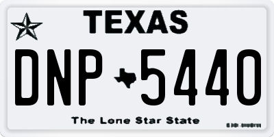TX license plate DNP5440