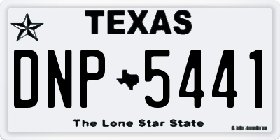 TX license plate DNP5441