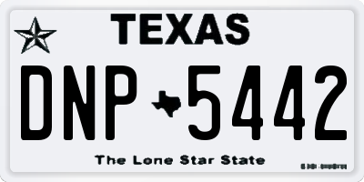 TX license plate DNP5442
