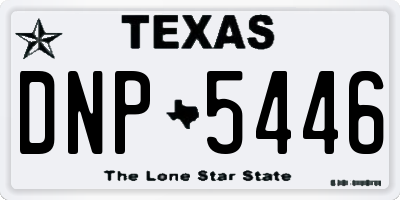 TX license plate DNP5446