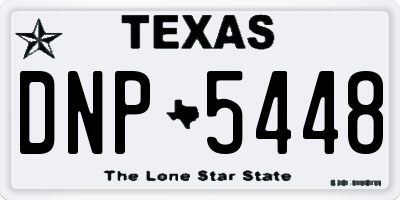 TX license plate DNP5448