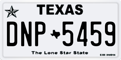 TX license plate DNP5459