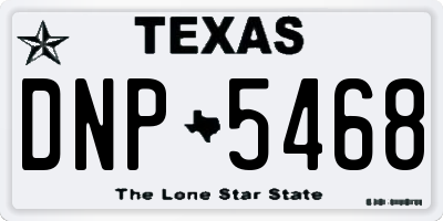 TX license plate DNP5468