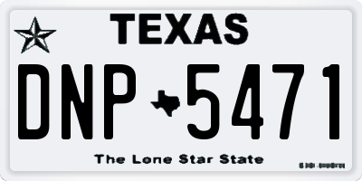 TX license plate DNP5471