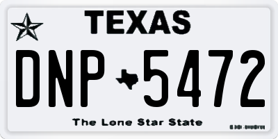 TX license plate DNP5472