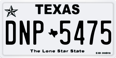 TX license plate DNP5475
