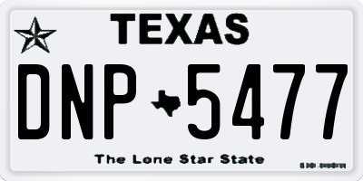 TX license plate DNP5477