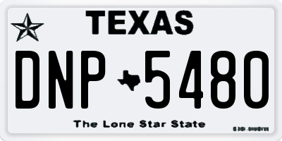 TX license plate DNP5480