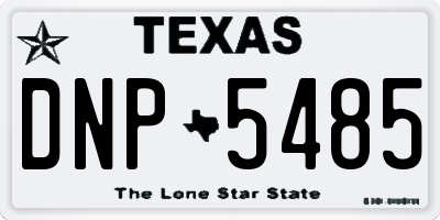 TX license plate DNP5485