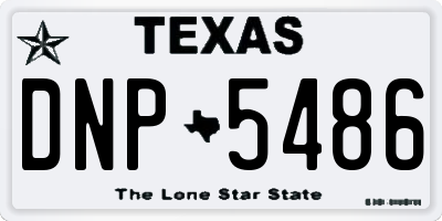 TX license plate DNP5486