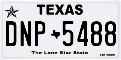 TX license plate DNP5488