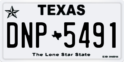 TX license plate DNP5491