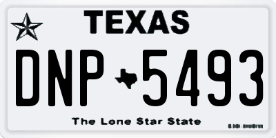 TX license plate DNP5493