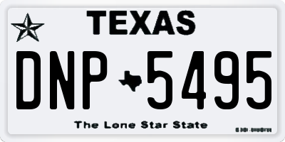 TX license plate DNP5495