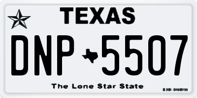 TX license plate DNP5507