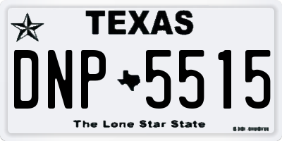 TX license plate DNP5515