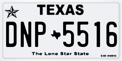 TX license plate DNP5516