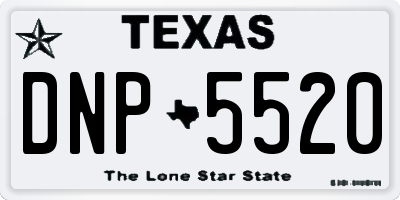 TX license plate DNP5520