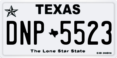 TX license plate DNP5523