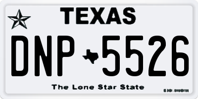 TX license plate DNP5526