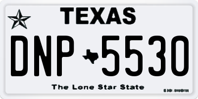 TX license plate DNP5530