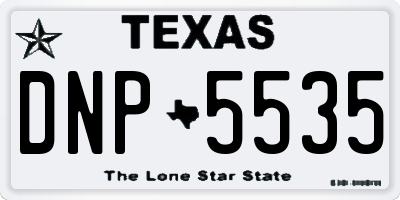 TX license plate DNP5535